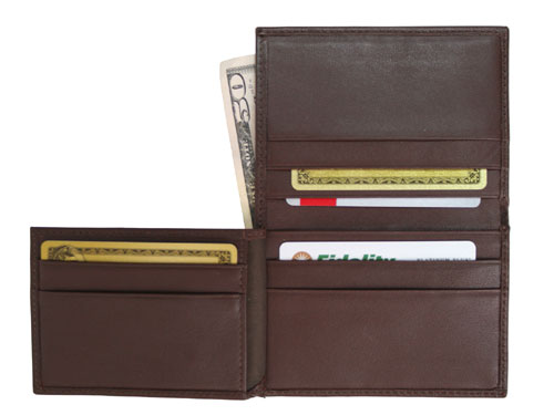 Royce Leather 112-COCO-5 Men s Flip Credit Card Wallet - Coco