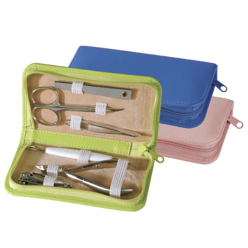 Royce Leather 551-KLG-6 Travel and Grooming Kit - Key Lime Green