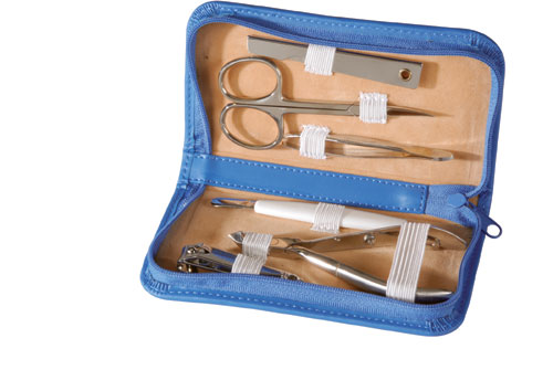 Royce Leather 551-RB-6 Travel and Grooming Kit - Ocean Blue