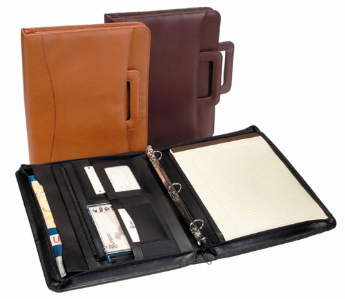 Royce Leather 301-TAN-8 Zip Around Binder Padfolio - Tan Royce Leather 301-TAN-8 Zip Around Binder Padfolio - Tan