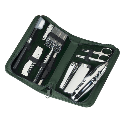 Royce Leather 506-TAN-8 Executive Travel and Grooming Kit - Tan