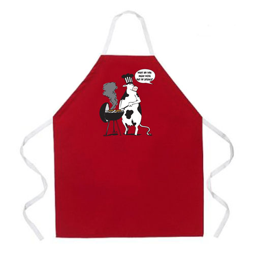 L.A. Imprints 2012 Cow BBQ Grilling Apron