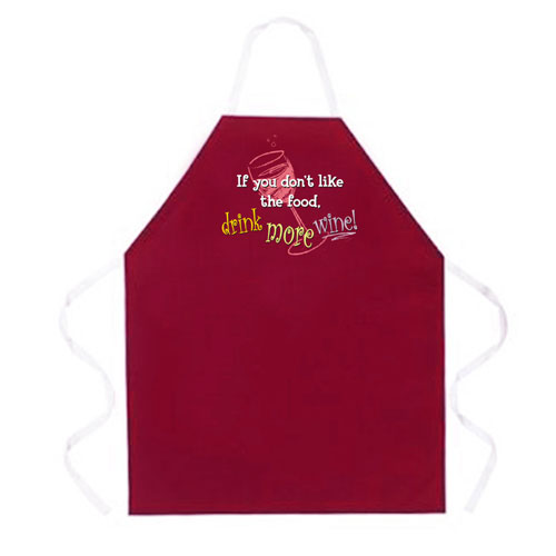 L.A. Imprints 2185 Drink More Wine Apron