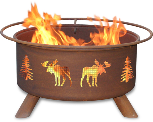 F108 Moose & Trees Fire Pit