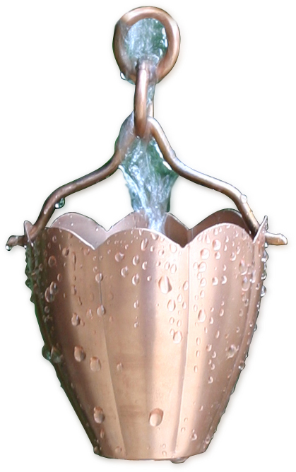Patina Products R276 Flower Cup Rain Chain