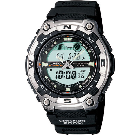 Casio Aqw100-1Av Moon-Tide Graph Sport Watch