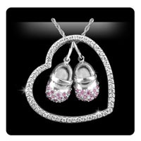 Solstice Design Studio HSD-TP 14k White Gold .90 ct tw Diamond and Pink Sapphire... by Solstice Design Studio