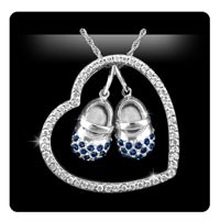 Solstice Design Studio HSD-TB 14k White Gold .90 ct tw Diamond and Blue Sapphire... by Solstice Design Studio