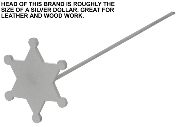 SteakBrands MINI-BADGE Mini Sheriffs Badge Branding Iron