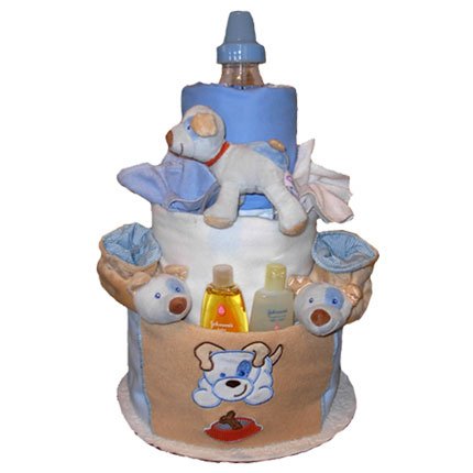 Tumbleweed Babies 1042103 Puppy Dog 3 Tier Diaper Cake