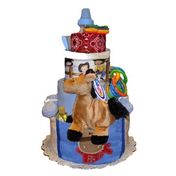 Tumbleweed Babies 1050104 Lil' Cowboy 4 Tier Diaper Cake