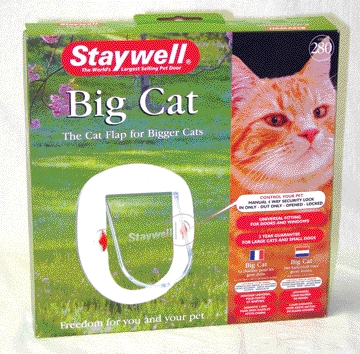 Radio Systems Big Cat Door With Clear Flap White - 280US by RADIO SYSTEMS