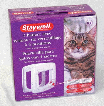 Radio Systems 4-way Locking Cat Door White Large - 300US by RADIO SYSTEMS