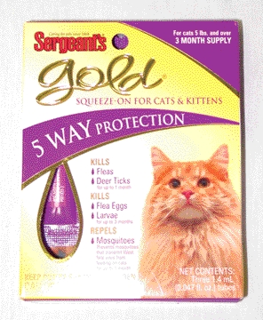 Sergeant S Pet Products Gold Sqz-on Cats Over 5 Lbs - 01062