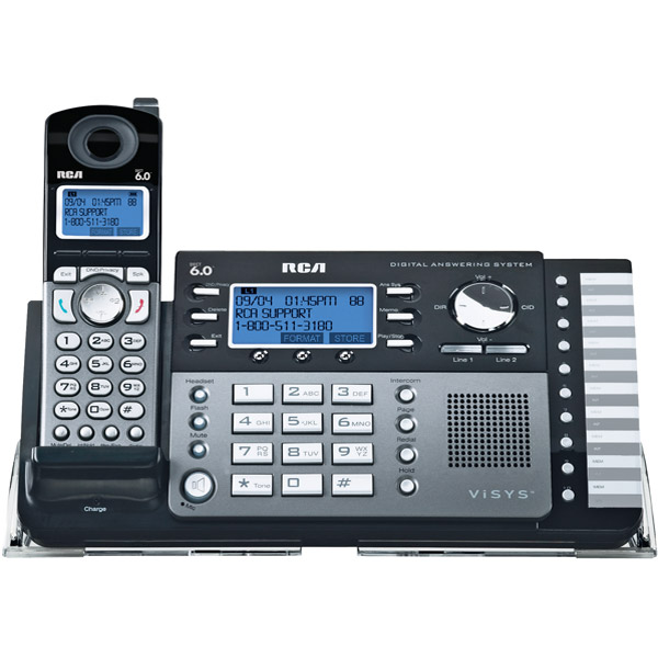 RCA 25250RE1 2Line Cordless Expandable Business System with Digital Answering Machine