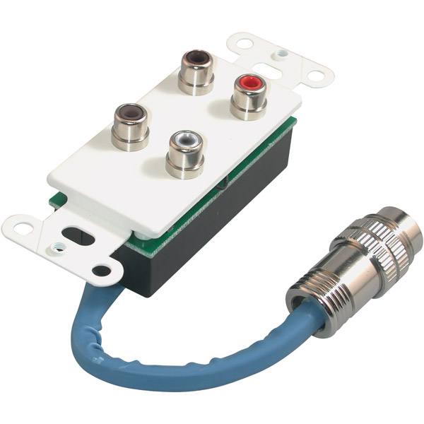 Rapid Run 42061 Dual Stereo Audio Wall Plate Color Code: Blue