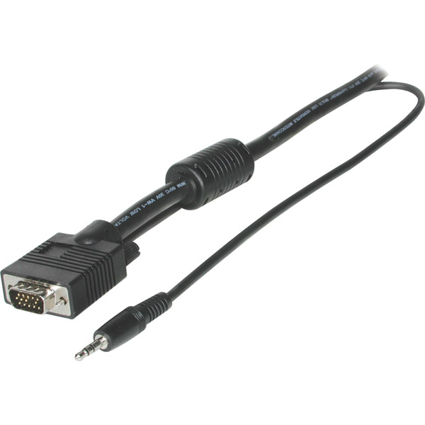 Rapid Run 42107 6ft HD15 UXGA plus 3.5mm Stereo Audio Break-Away Flying Lead Color Code: Yellow