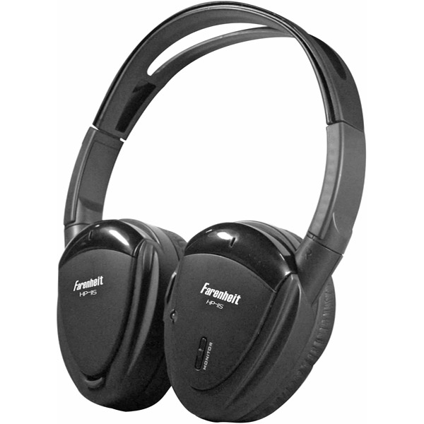 Power Acoustik HP-11S Swivel Ear Pad Single Channel IR Wireless Headphones