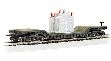Bachmann Williams Bac18348 Ho 52 Ft. Depressed Flat With Transformer
