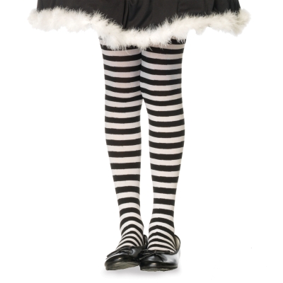 156564 Child- Black-white Striped Tights