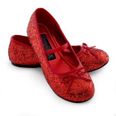 Pleaser Shoes 185837 Sparkle Ballerina Red Child Shoes