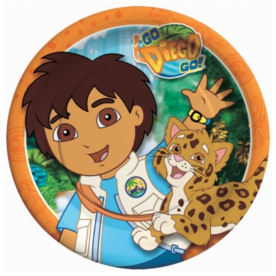 Amscan 200740 Go Diego Go Dessert Plates