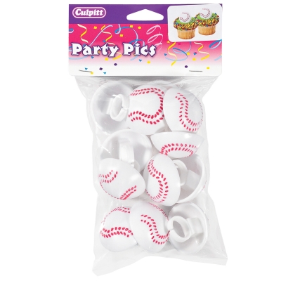 Costumes 203595 Baseball- Party Cake Pick- Rings