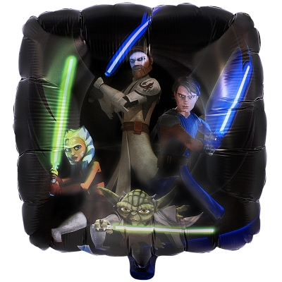 Party Destination 159749 Star Wars Clone Wars Square Foil Balloon