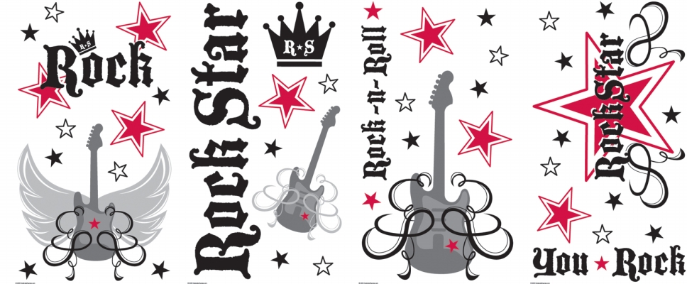 Party Destination 160169 Rock Star Removable Wall Decorations