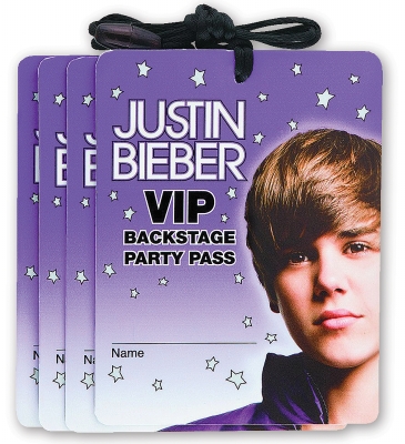 Justin Bieber Backstage Passes on Unique 193173 Unique 193173 Justin Bieber Vip Backstage Passes