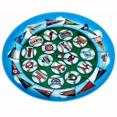 Costumes 203714 Major League Baseball Round Platter
