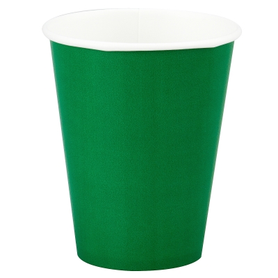 Creative Converting 192862 Emerald Green Green 9 oz. Cups
