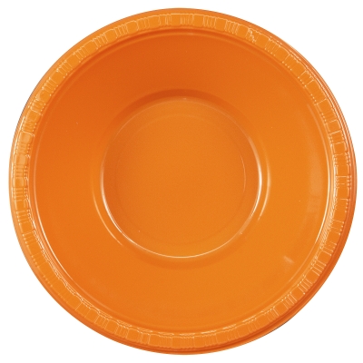 Creative Converting 192948 Sunkissed Orange Orange Plastic Bowls
