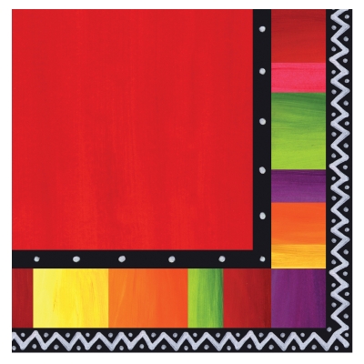 Costumes 203091 Fiesta Stripes Beverage Napkins
