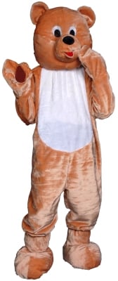 153645 Teddy Bear Economy Mascot Adult Costume Size: One-size