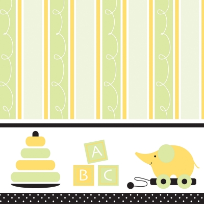 Creative Converting 152791 Stroller Fun Plastic Tablecover