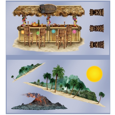 Beistle Company 142745 Tiki Bar & Island Wall Add-Ons
