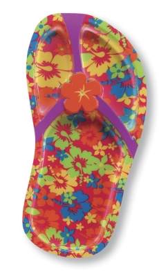 Creative Converting 148401 Flip Flop 11 in. Plastic Tray