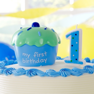 Deco Pac 190717 Blue 1st Birthday Cupcake Cake Toppers
