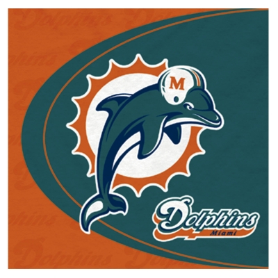 Hallmark 157570 Miami Dolphins Lunch Napkins