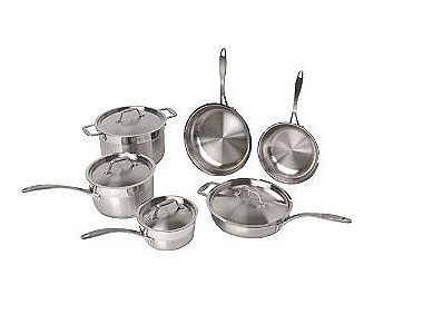 2213780a Earthchef By Berghoff 10 Pc Premium Copper Clad Cookware Set