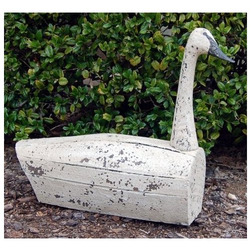 CraftTex 30021VB 24 in. Wood Slat Swan Vintage Blanc