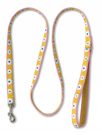 Ledr03 4 Ft Leash For Dress -yellow-pink