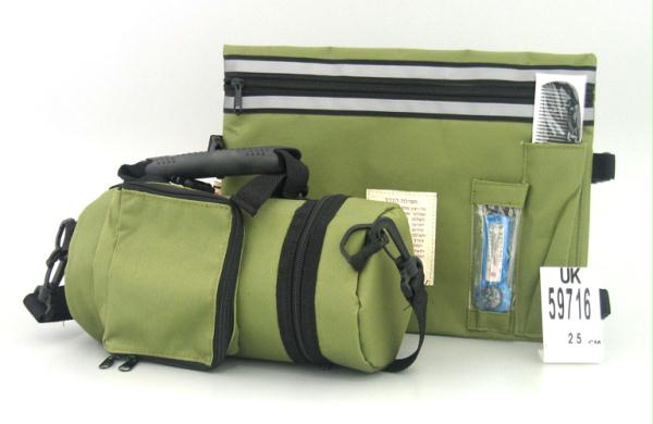Olive Tefillin Carrier with Tallit bag