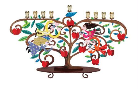 Judaica AVJMEN74005 71/2"H Karen Rossi Tree of Life Menorah