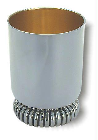 Sterling Silver Kiddush cup coils on base