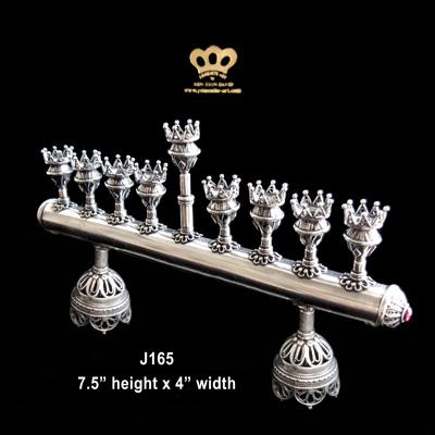 Sterling Silver Filigree Hanukkah Menorah Shabbat Candlesticks