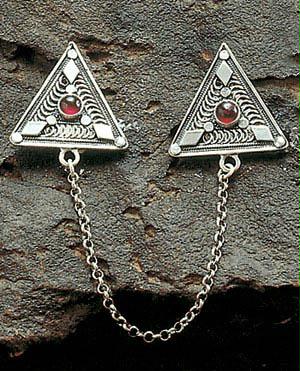 Judaica BZTCJ069 1"x 1"Sterling Tallit Clips Silver