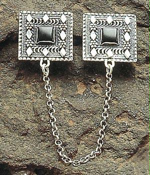Judaica BZTCJ072 0.8"x 0.8"Sterling Tallit Clips Silver