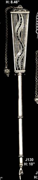Judaica BZYADJ130 10"H Sterling Silver Pointer Yad for Torah Reader